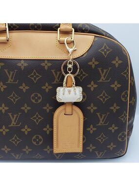 Authentic Louis Vuitton Luggage tag with Unbranded Keycharm